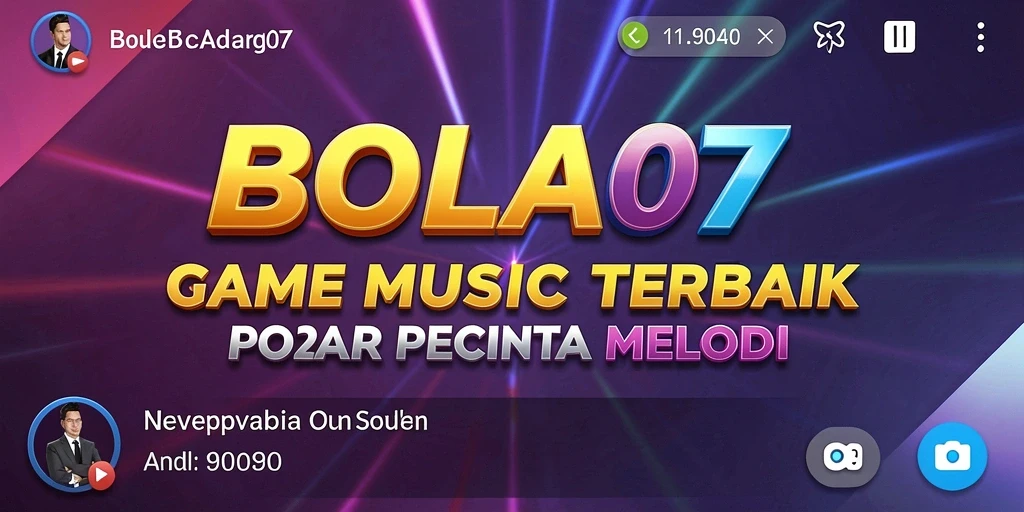 Tampilan screenshot gameplay BOLA07 menampilkan pengalaman musik yang menyenangkan.