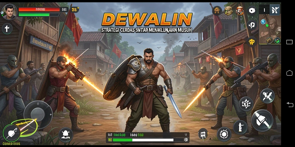 Tampilan utama gameplay DEWALIN dengan strategi menarik.