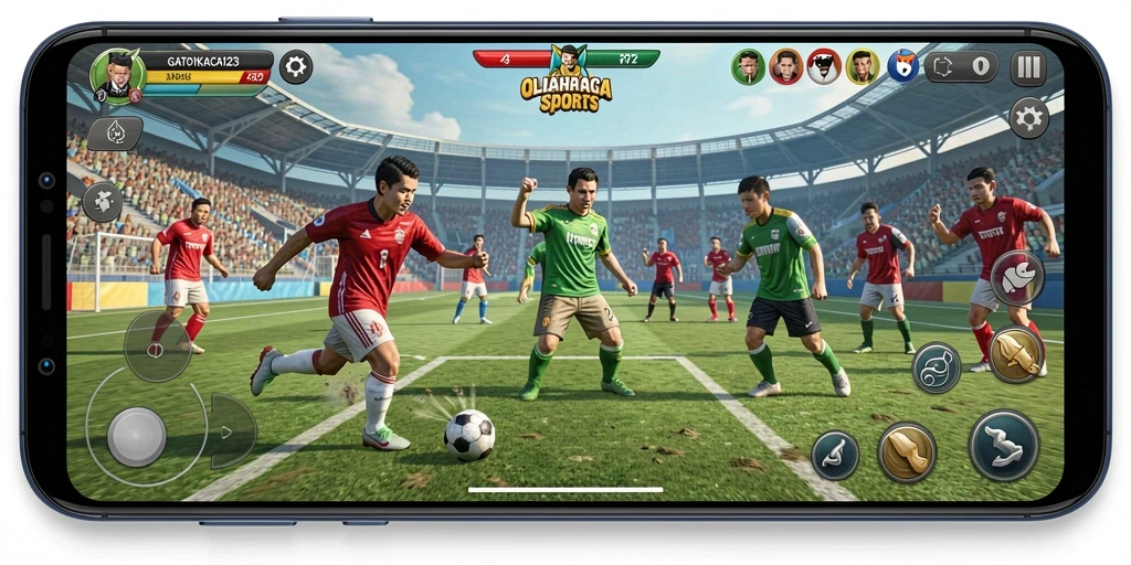 Tampilan menarik dari gameplay GATOTKACA123 dengan aksi olahraga yang mendebarkan.