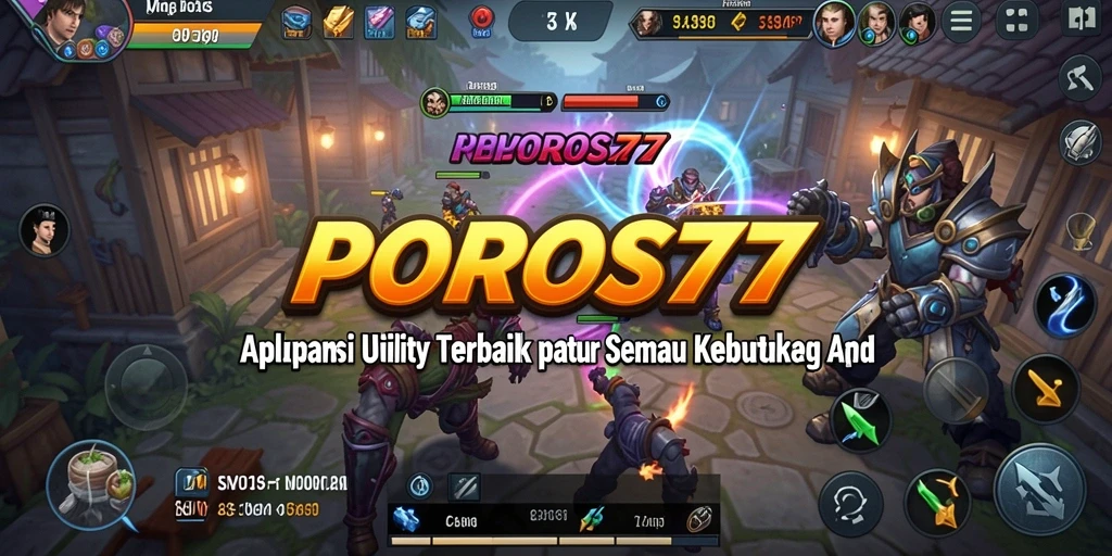 Tampilan antarmuka POROS77 yang menarik dan mudah digunakan.