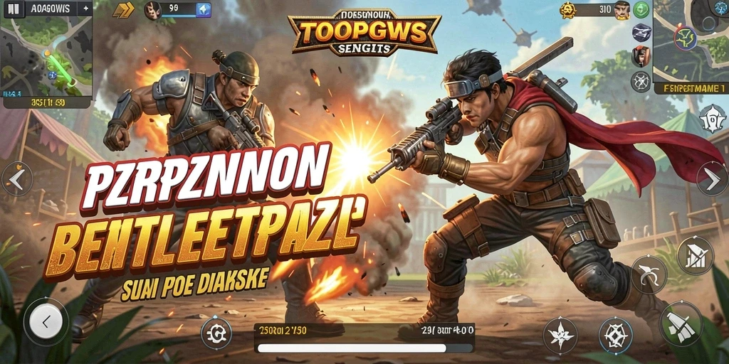 Tampilan gameplay TOOPGWS yang penuh aksi dan strategi.
